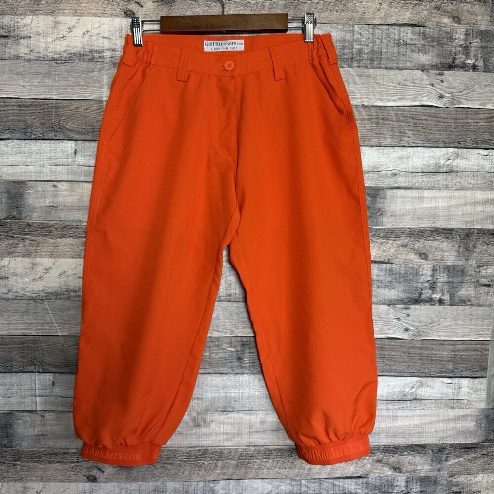 Golf Knickers.com Par 3 Orange Ball & Tee Pocket Women's Golf Knickers 4 NWT